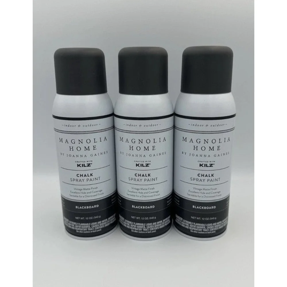 Magnolia Home Joanna Gaines Crafted Kilz CHALK Spray Paint Color: BLACKBOARD